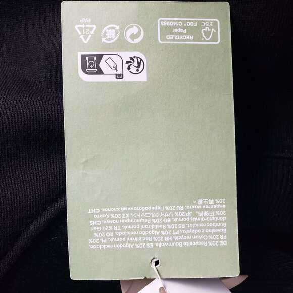 H&M Women Small Pearl Beaded Heavy Cotton Black Sweatshirt NWT - Picture 11 of 11